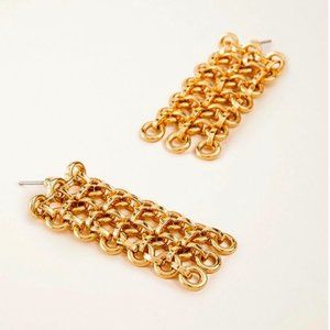 Ann Taylor Linked Metallic Drop Earrings